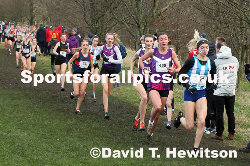 Womens long race  2020 BUCS Cross Country Champs., Edinburgh.  Photo: David T. Hewitson/Sports for All Pics